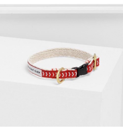 Cat Collar Chief I Bark, Cream, Black