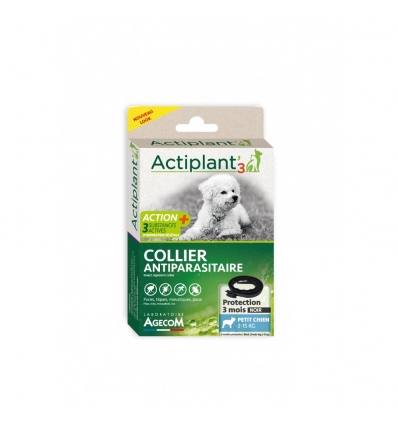 Collier anti-puce, tiques, moustique pour chien Actiplant - 1