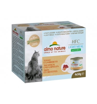 Pâtée pour chat Almo Nature - HFC Natural light thon crevettes multipack 4x50g Almo Nature - 1