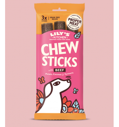 Friandise naturelle pour chien Lily's Kitchen - Chew Sticks au Boeuf Lily's Kitchen - 1