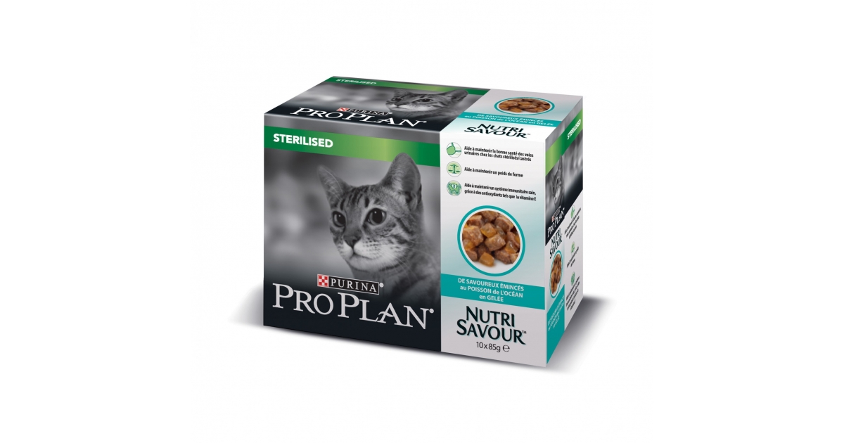 Purina pro Plan - Nutrisavour STERILISED en gelée poisson de l'océan Purina Pro Plan - 1