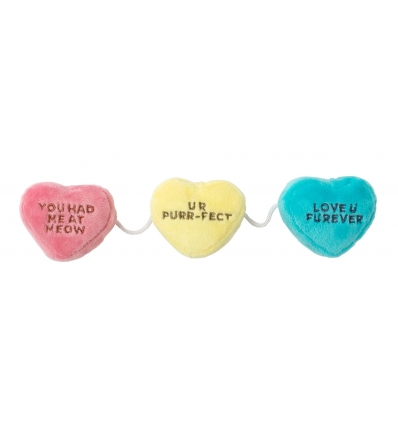 FuzzYard Cat Toy - Candy Hearts 3 on a String
