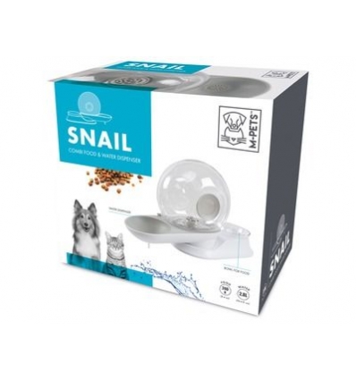 SNAIL Distributeur Croquettes + Eau (Filtre) - 2800 ml + 240 g MPets - 1