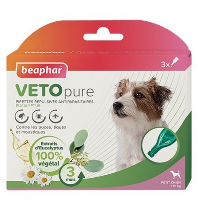 Produit anti tique chien: Pipettes répulsives Vetopure chien Beaphar - 1