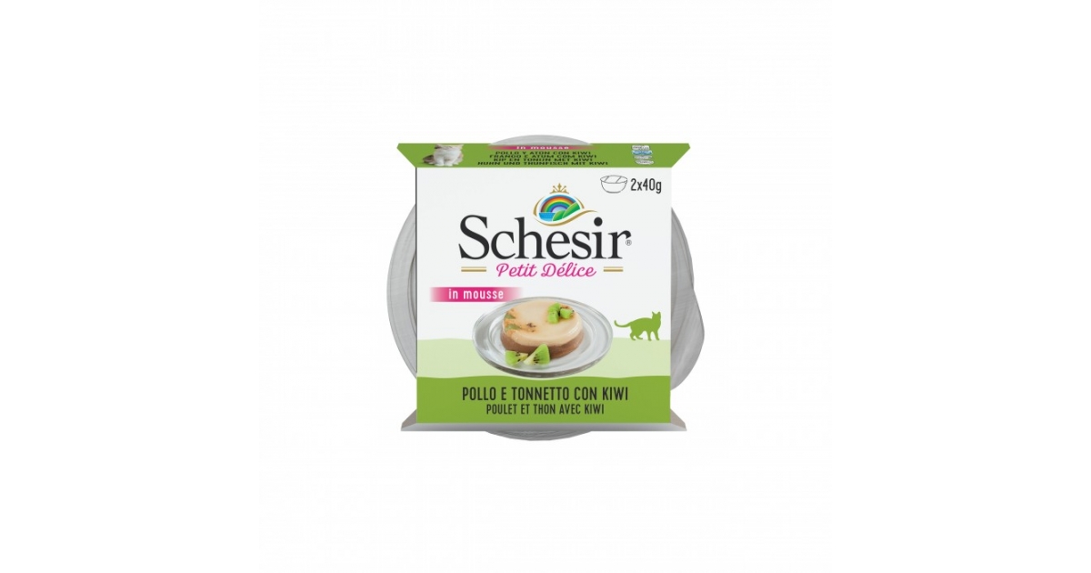 Schesir - Petit délice Mousse Poulet, thon, kiwi (2 Boites) Schesir - 1