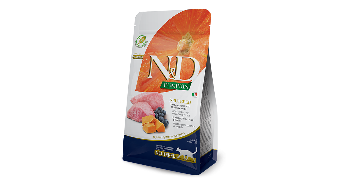 Croquettes pour chats Farmina - N&D Pumpkin - Chat Sterilisé - Agneau, Myrtille, Potiron Farmina - 1