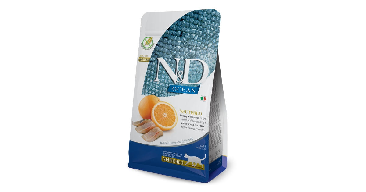 Croquettes pour chats Farmina - N&D Ocean - Chat Sterilisé - Hareng Orange Farmina - 1