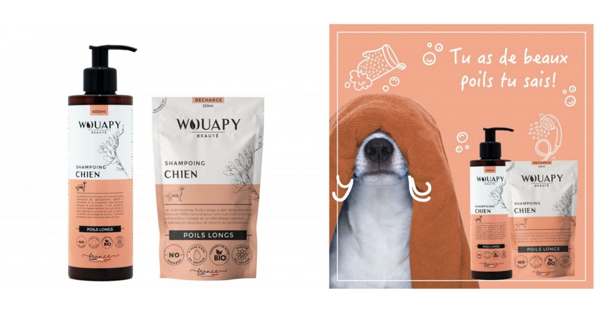 Shampoing chien (poils long) Wouapy - 1