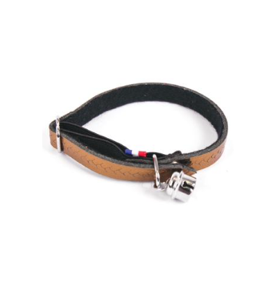 Accessoire de promenade pour chats - Collier cuir tressé Martin Sellier - 1