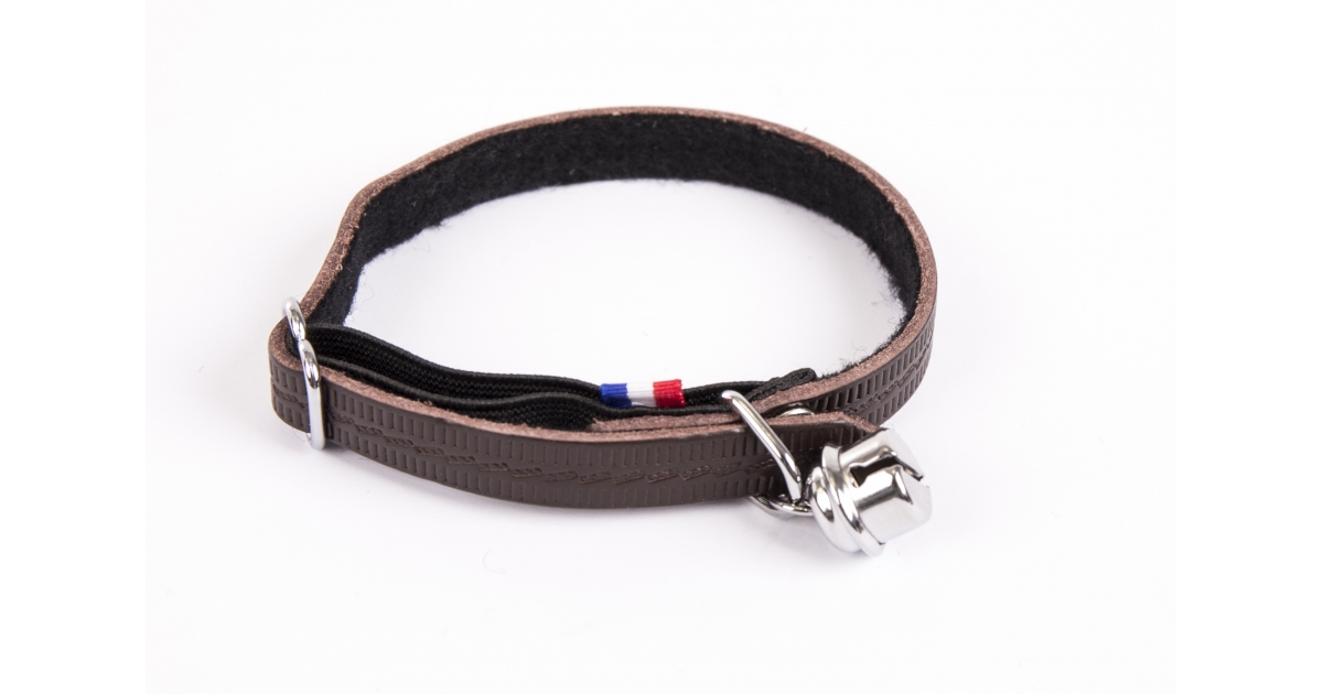 Accessoire de promenade pour chats - Collier cuir Farandole Martin Sellier - 1
