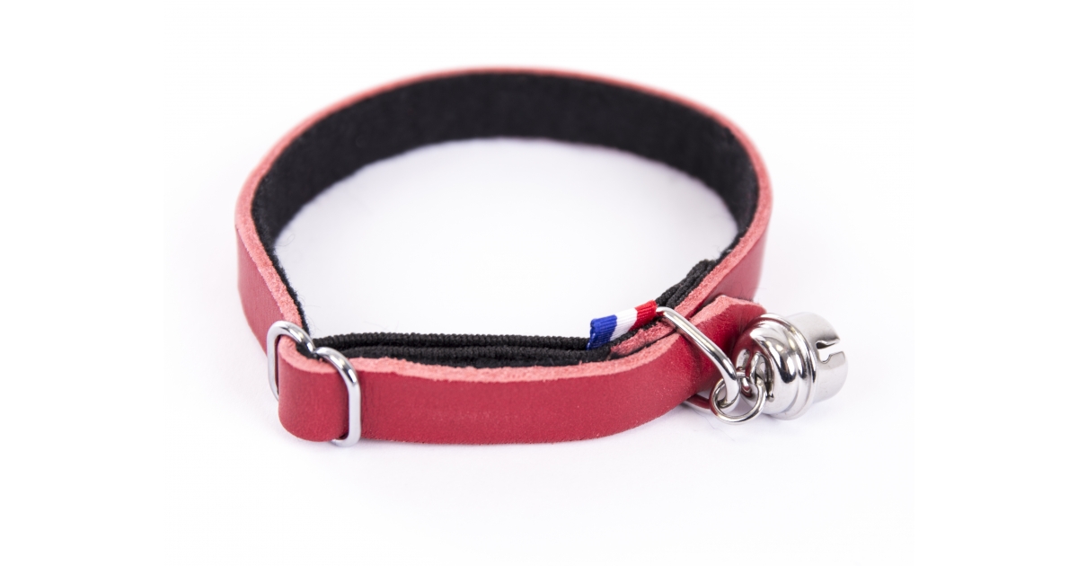 Accessoire de promenade pour chats - Collier chat cuir  Feutrine  Martin Sellier - 1