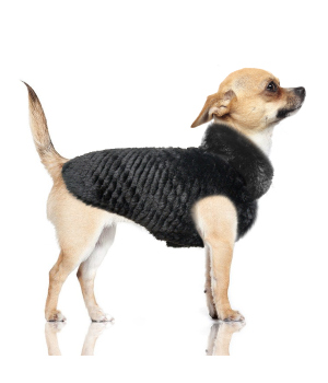 Doudoune pour chiens - Doudoune réversible avec fourrure KARLA Milk & Pepper - 2