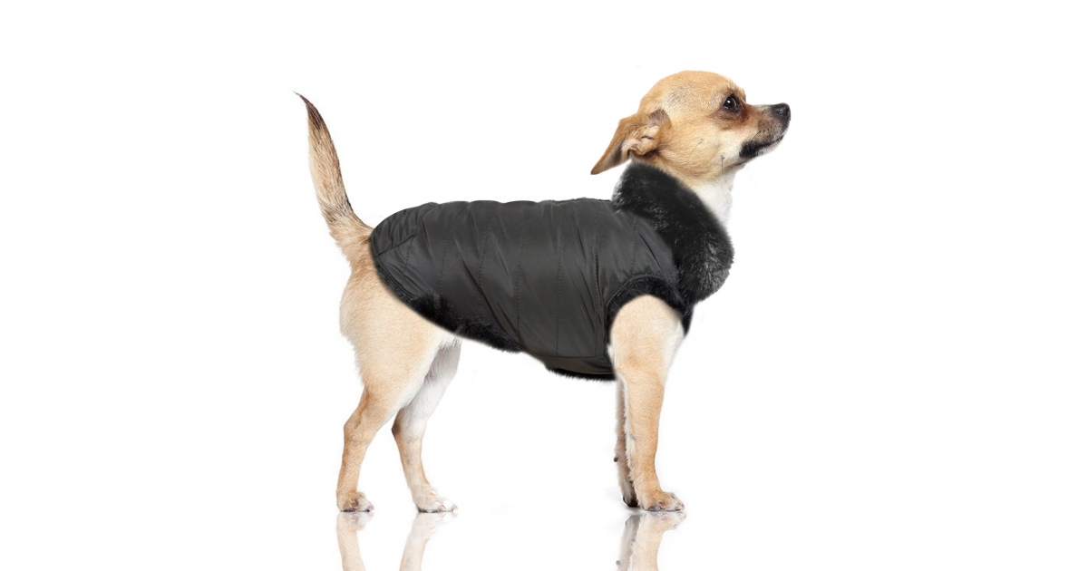 Doudoune pour chiens - Doudoune réversible avec fourrure KARLA Milk & Pepper - 3