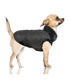 Doudoune pour chiens - Doudoune réversible avec fourrure KARLA Milk & Pepper - 3