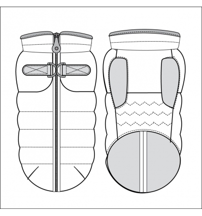 Doudoune pour chiens - Doudoune matelassé avec harnais GORDON  Milk & Pepper - 1