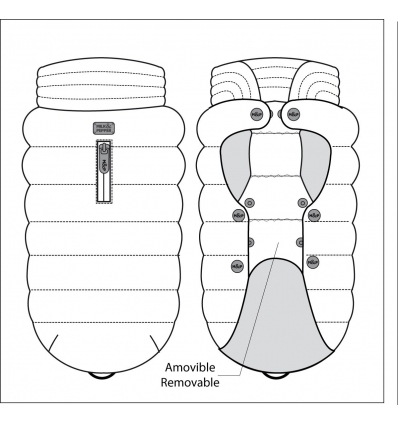 Doudoune pour chiens - Doudoune LIAM Milk & Pepper - 1
