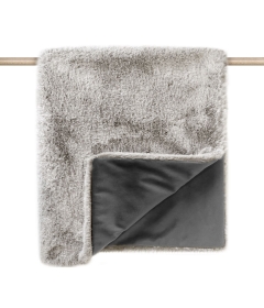 Couchage pour chiens - Plaid en fourrure / velours OPERA Milk & Pepper - 1 2