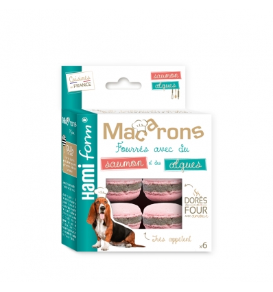 Friandises pour chiens HamiForm - Biscuits Macarons Saumon et Algues Hamiform - 1
