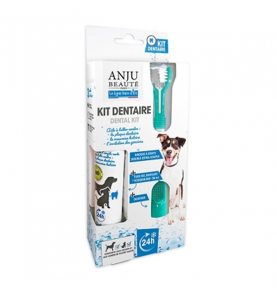 Produit pour mauvaise haleine chien: Kit Dentaire pour chien 