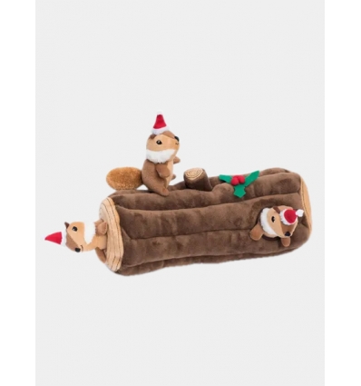 Holiday Zippy Burrow Yule Log Zippy Paws  - 1