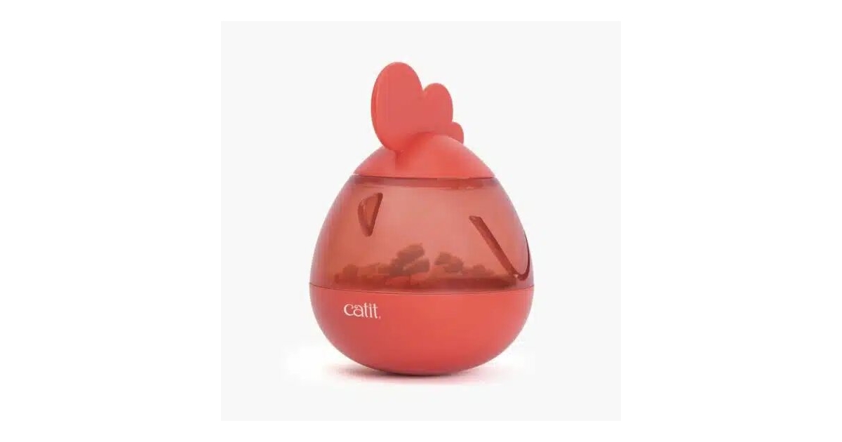 Accessoire de repas pour chiens et chats - distributeur friandise Pixi coq