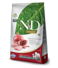 Croquettes pour chiens Farmina - N&D Prime - Chien Adult Medium et Maxi - Poulet Grenade