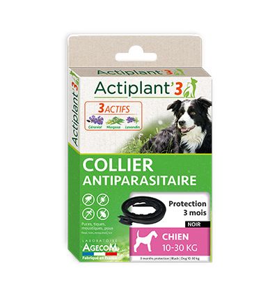 Collier Actiplant anti-puce, tiques, moustique pour chien