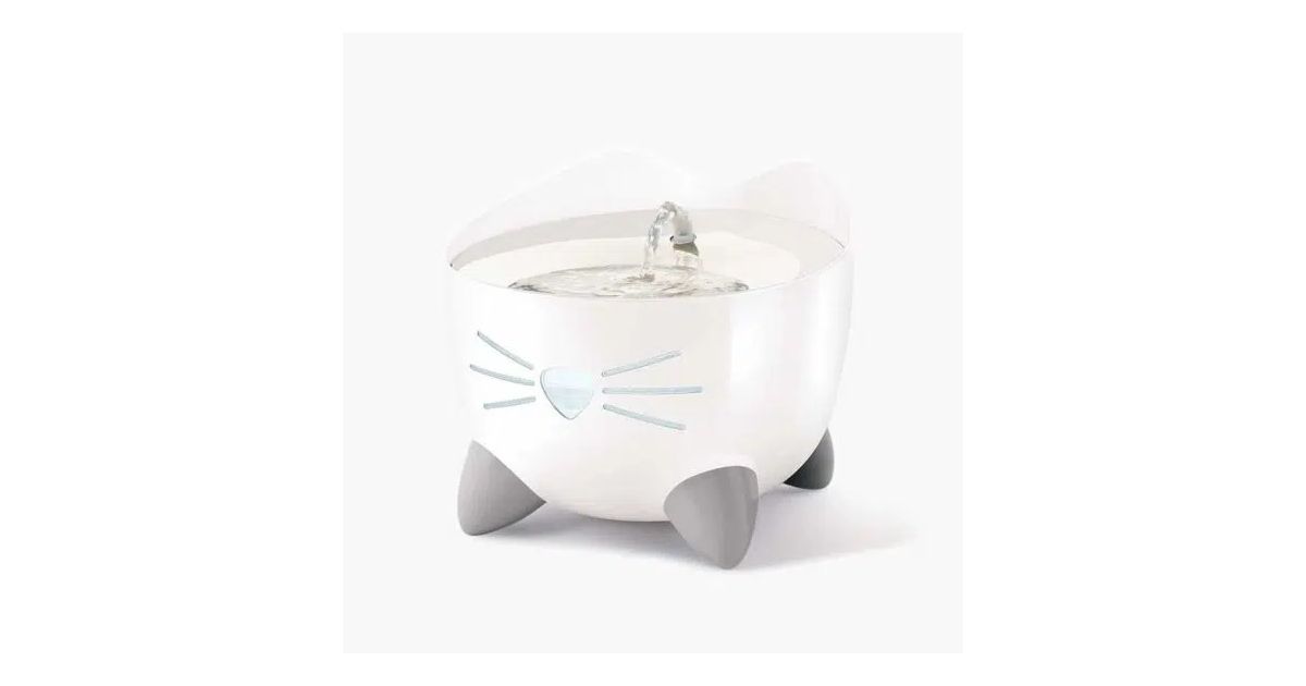 Accessoire de repas pour chiens et chats - Fontaine Pixi plateau en acier