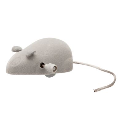 Souris à remonter en feutrine