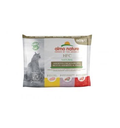 Almo Nature - Multipack Sachet de Poulet varié 6x55g