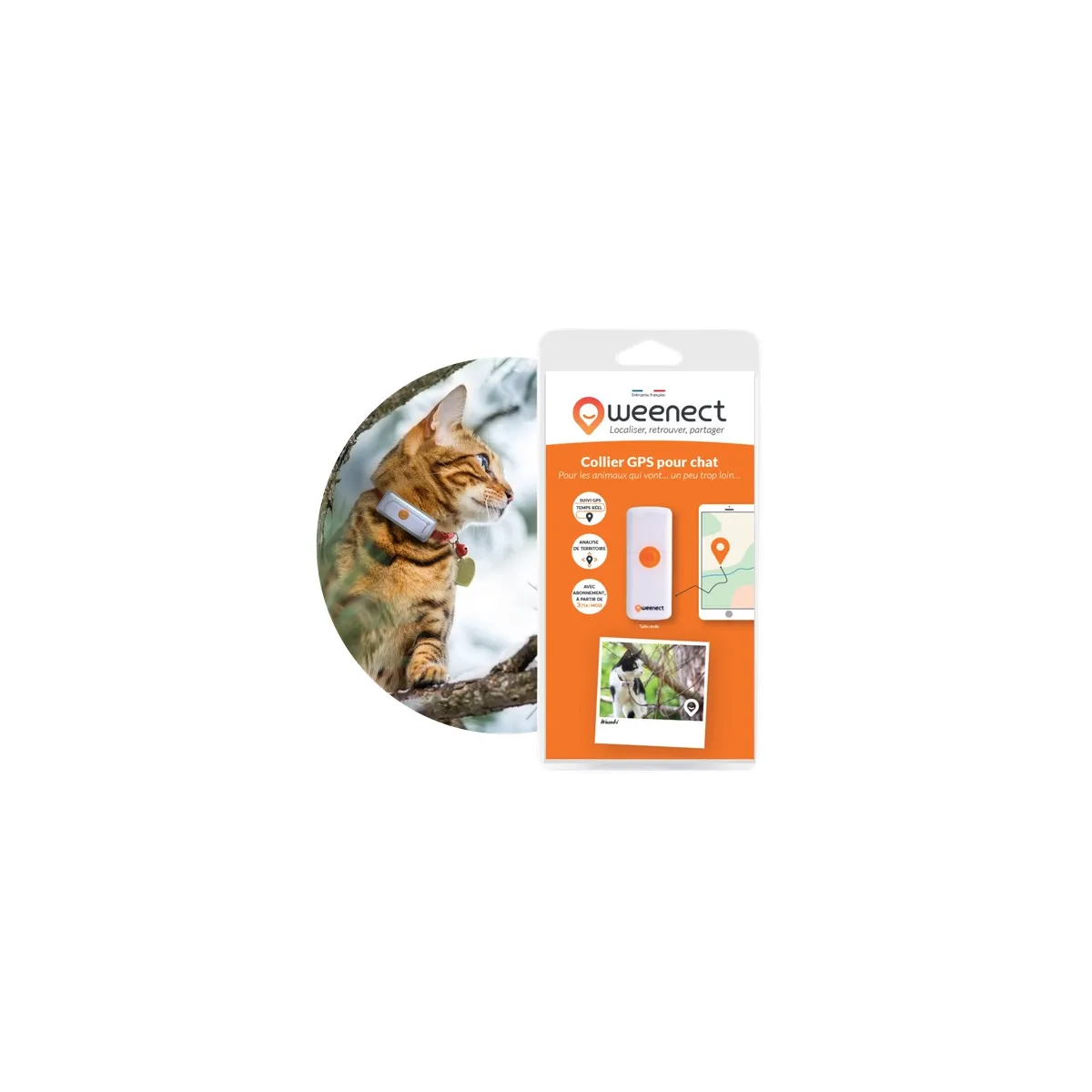 Collier pour chat GPS - Weenect - GPS v2 pour chat