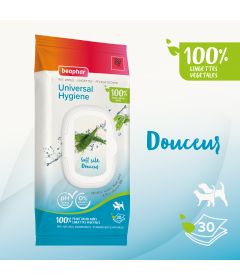 Accessoire d'hygiène pour chiens et chats - 30 Lingettes Universelles 2