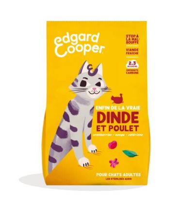 Edgar Cooper - Croquettes Dinde et Poulet - Chat Adulte