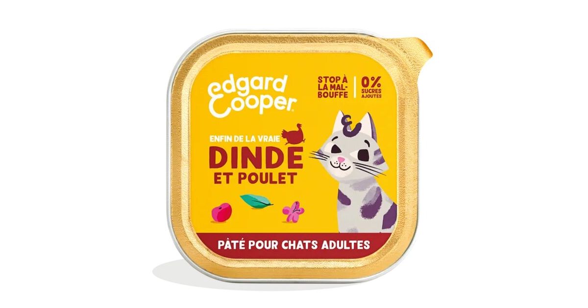 Edgar Cooper - Paté Dinde et Poulet - Chat Adulte