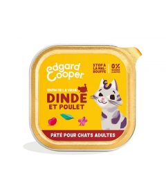 Edgar Cooper - Paté Dinde et Poulet - Chat Adulte