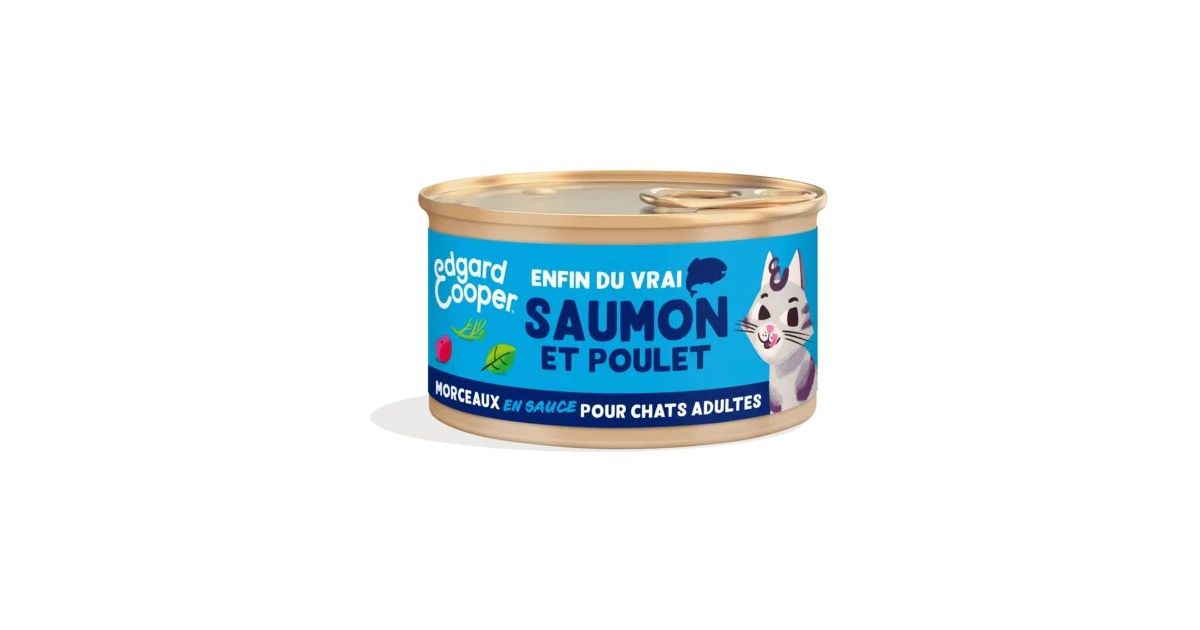 Edgar Cooper - Morceaux Saumon et Poulet - Chat Adulte