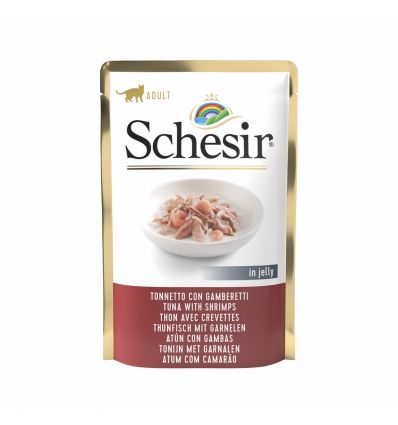 Schesir - Thon crevettes en gelée (Sachet fraicheur)