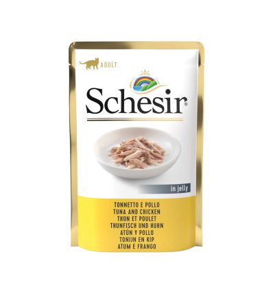 Schesir - Thon et poulet en gelée (Sachet fraicheur)