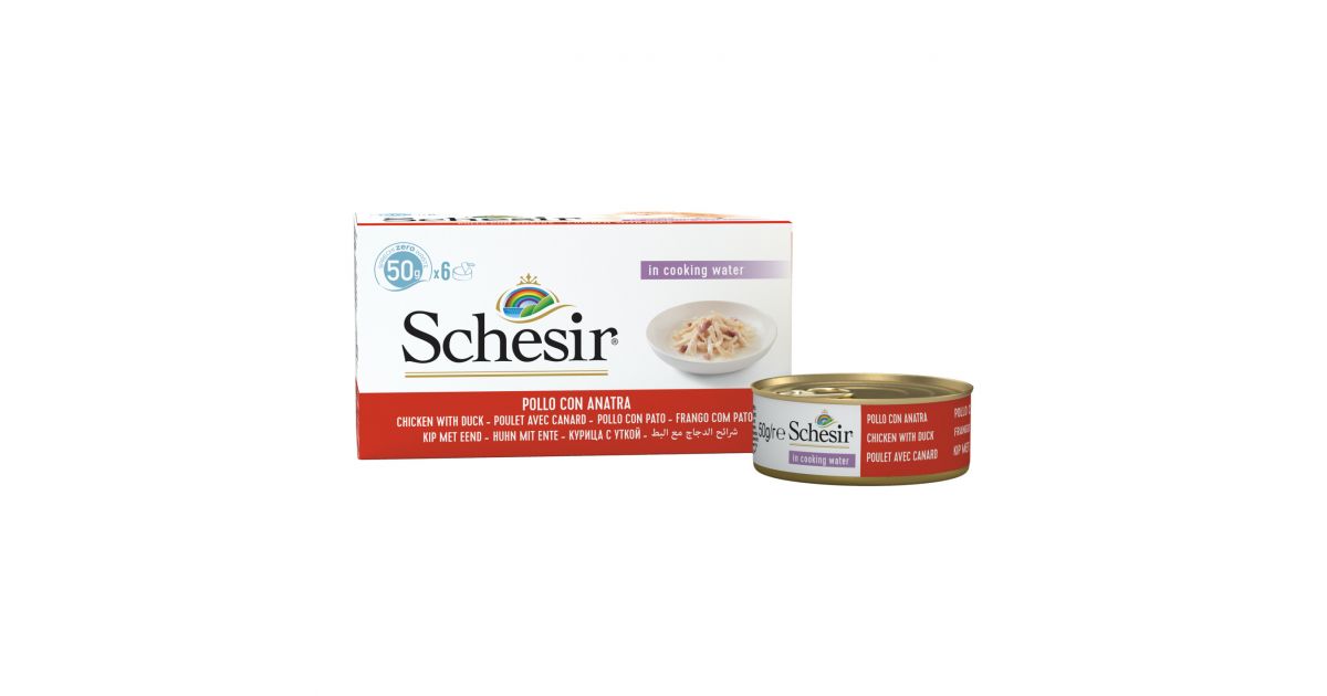 Schesir - Multipack6 x 50g Poulet avec Canard (boites)