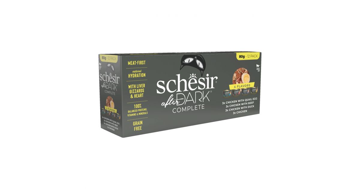 Schesir - Multipack 12 x 80g After Dark Complete Chicken Velvet (Boites)