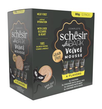 Schesir Complete - Multipack 12 x 80g After Dark Chicken Velvet Mousse (Sachets)