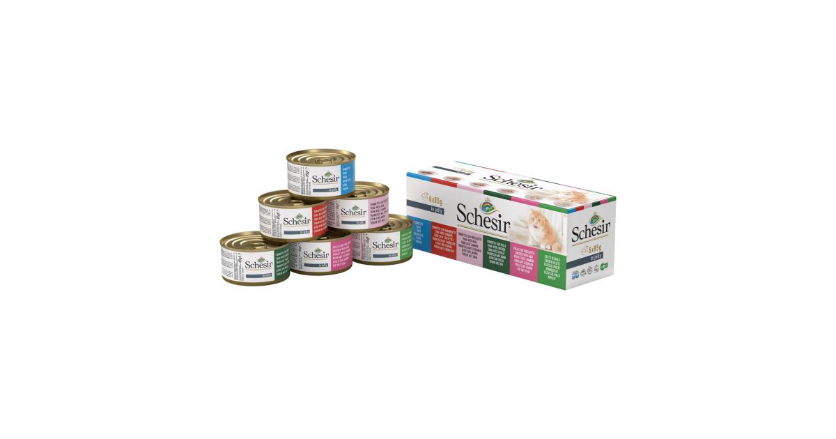 Schesir - Multipack6 x 85g Thon multi saveurs en gelée (boites)
