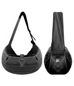 Sac en bandouilière et fourrure noir TILDA