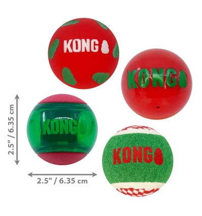 Kong - Holiday Occasions Balls 4 pack 
