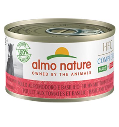 Almo Nature - Boîte HFC Complete Made in Italy Poulet Tomate et basilic pour Chien