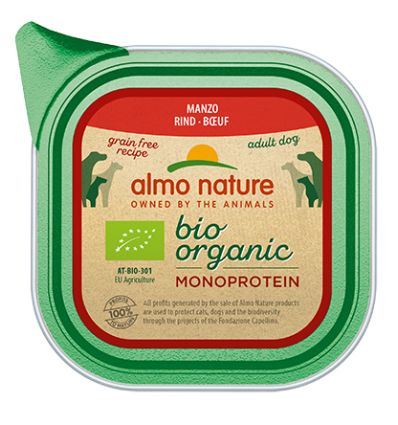 Almo Nature - Patée pour Chien Bio Mono Protein Grain Free Boeuf