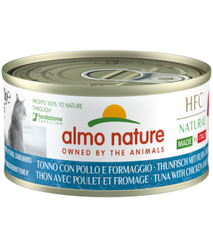 Almo Nature - Boîte HFC Natural Made in Italy Thon Poulet Fromage