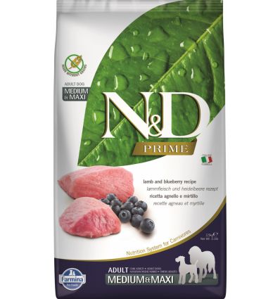 Farmina - N&D Prime - Chien Adult Medium Maxi - Agneau myrtille