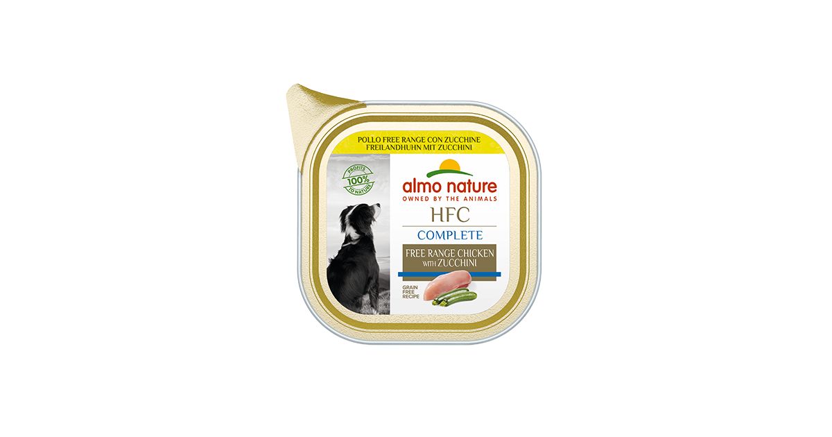 Almo Nature - Chien - Barquette HFC Complete - Poulet Courgettes