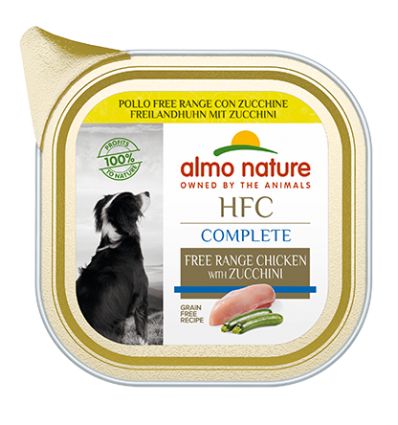 Almo Nature - Chien - Barquette HFC Complete - Poulet Courgettes